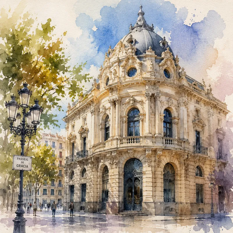 Historiallinen museorakennus Barcelonassa Historiallinen museorakennus Barcelonassa
