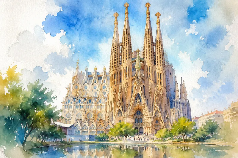 Sagrada Família -basilika Barcelonassa Sagrada Família -basilika Barcelonassa