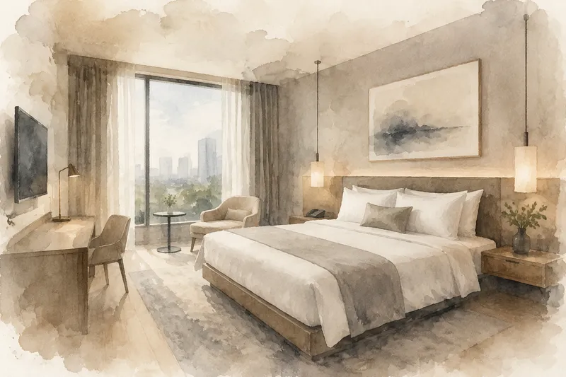 Moderni hotellihuone Barcelonassa