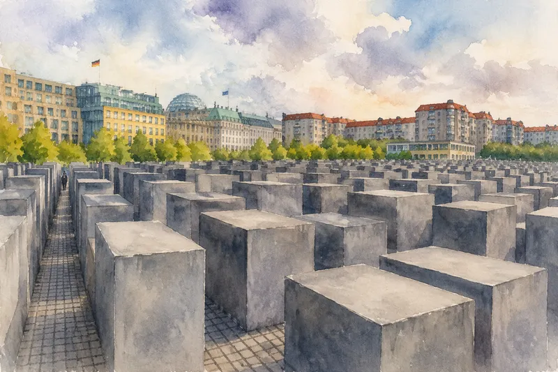 Betonipilarit muistomerkkialueella