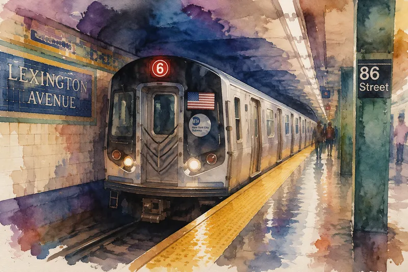 Moderni metrojuna saapuu asemalle