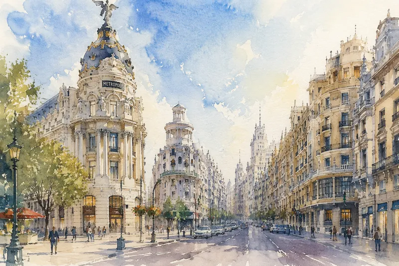 Historiallinen bulevardi Barcelonassa Historiallinen bulevardi Barcelonassa