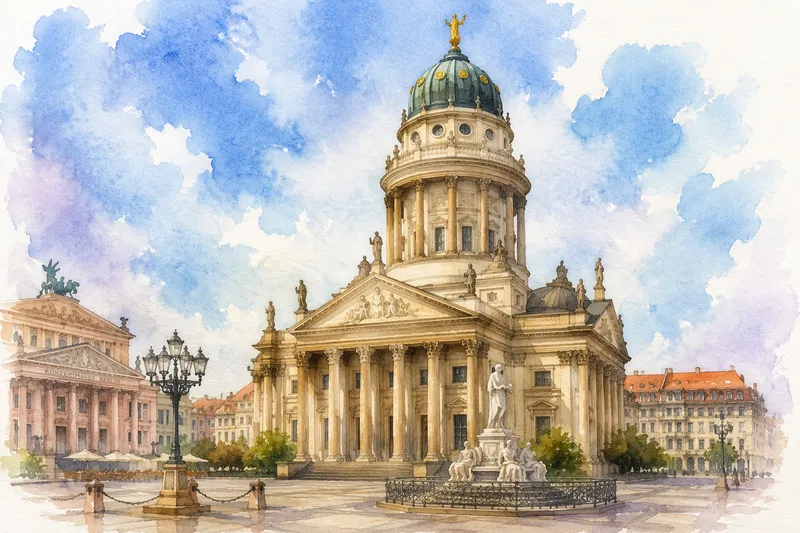 Saksalainen katedraali Gendarmenmarkt-aukiolla Berliinissä