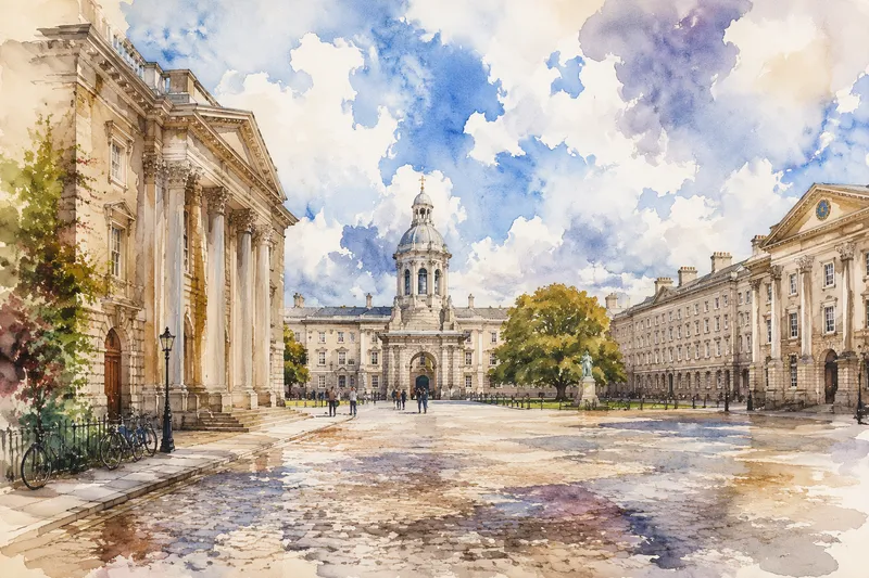Historiallinen yliopiston kampusalue Dublinin keskustassa Historiallinen yliopiston kampusalue Dublinin keskustassa
